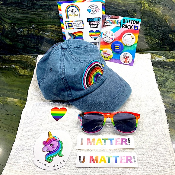 Rainbow Ball Cap 
Denim Equality Gift Set New. - Picture 4 of 16